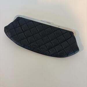 Italian Navy Quilted Clutch Purse